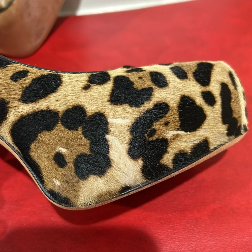 Brian Atwood Ponyhair Animal Print Pumps size 39